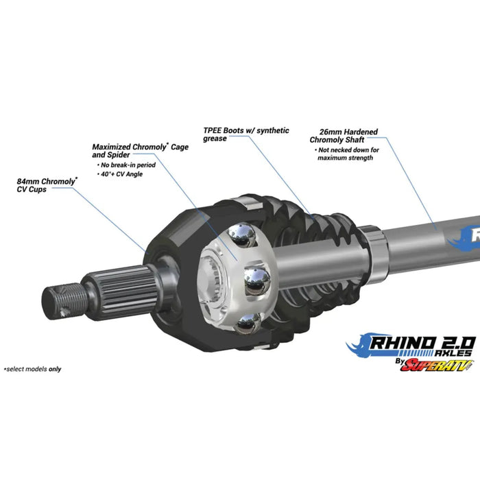 RHINO 2.0 CAN-AM MAVERICK X3 HEAVY-DUTY AXLE