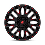 FUEL Offroad QUAKE Wheels (GLOSS BLACK MILLED RED TINT)