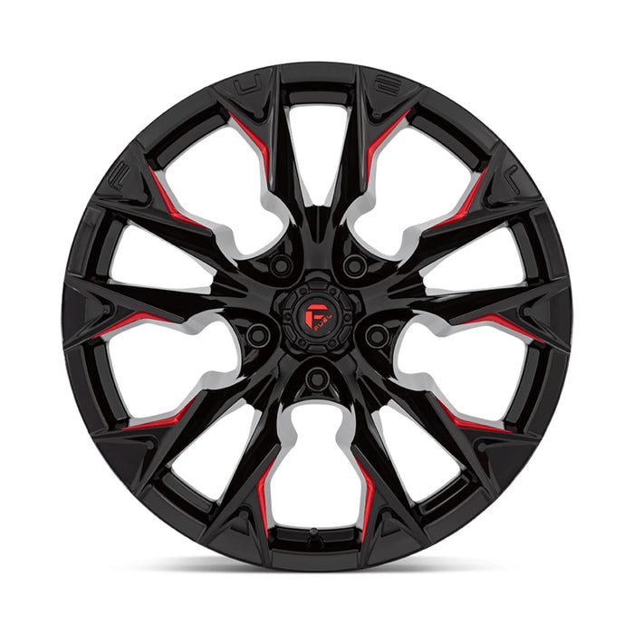 FUEL Offroad FLAME Wheels (GLOSS BLACK MILLED W/ CANDY RED)