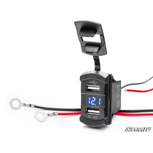 12V UTV VOLTMETER AND DUAL USB CHARGER