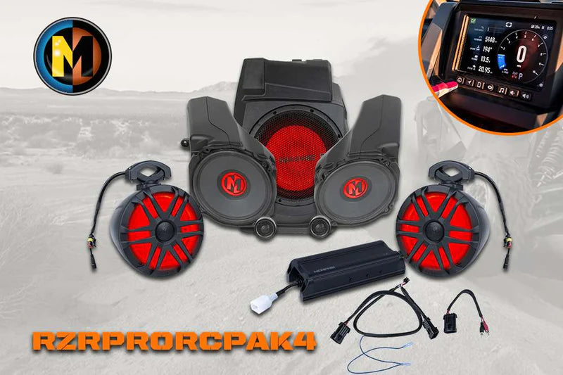 Memphis Audio RZR Ride Command PRO 4 PLUS Audio Kit (PRO XP - PRO R - TURBO R)