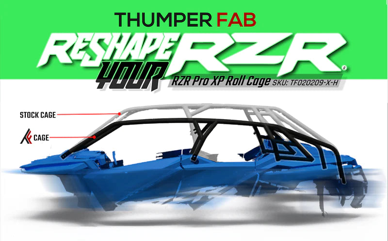 Thumper Fab RZR Pro XP Radius Lo-Brow Roll Cage (4-Seat)